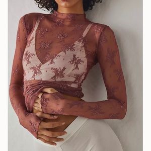 Free People lady lux layering top in oh bloom.